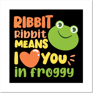 Frog Frogs croak gift Posters and Art